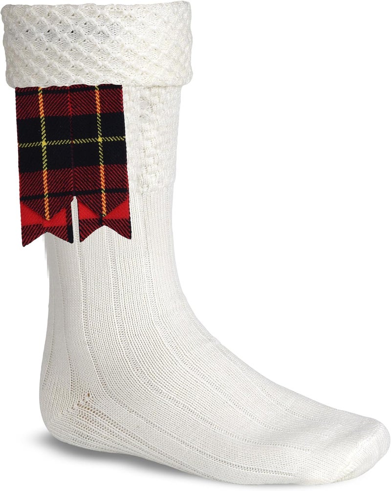 Allsafe Traders Store Scottish Tartan Kilt Flashes with Elastic Adjusters - Image 2